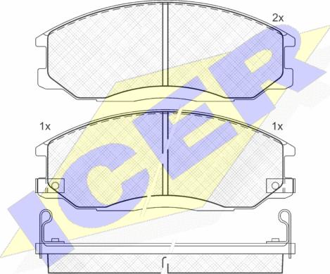 Icer 181372 - Bremžu uzliku kompl., Disku bremzes www.autospares.lv