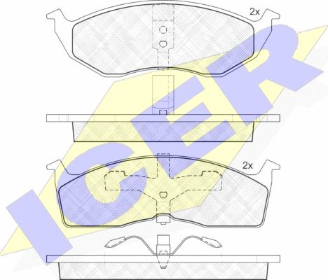 Icer 181377 - Bremžu uzliku kompl., Disku bremzes www.autospares.lv