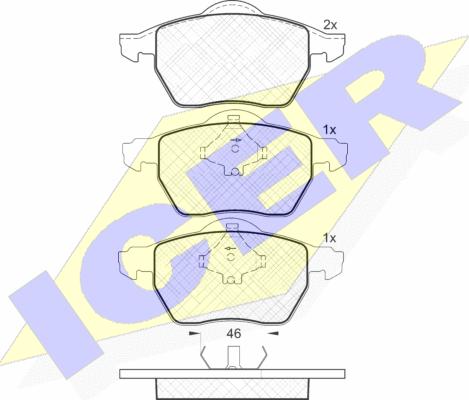 Icer 181294 - Brake Pad Set, disc brake www.autospares.lv