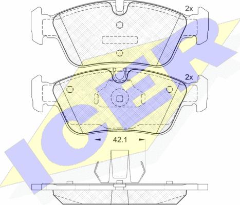 Icer 181295 - Brake Pad Set, disc brake www.autospares.lv