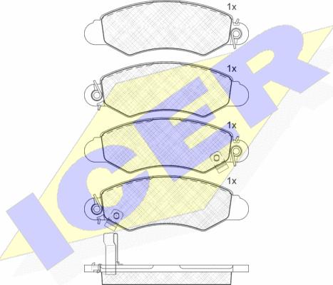 Icer 181293 - Bremžu uzliku kompl., Disku bremzes www.autospares.lv