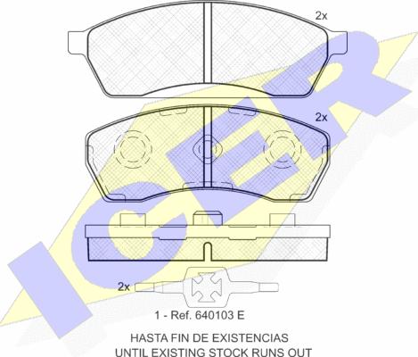 Icer 181292 - Bremžu uzliku kompl., Disku bremzes www.autospares.lv