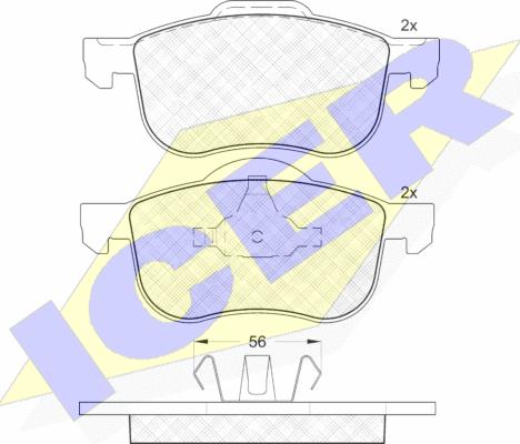 Icer 181297 - Bremžu uzliku kompl., Disku bremzes www.autospares.lv