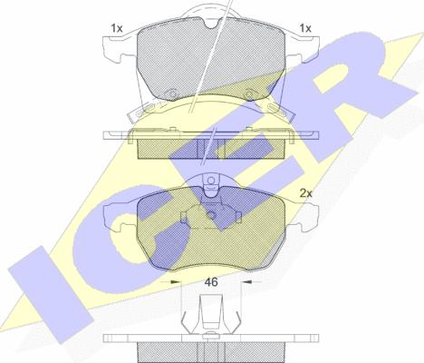 Icer 181248 - Тормозные колодки, дисковые, комплект www.autospares.lv