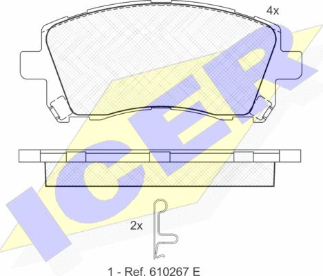 Icer 181247 - Bremžu uzliku kompl., Disku bremzes www.autospares.lv