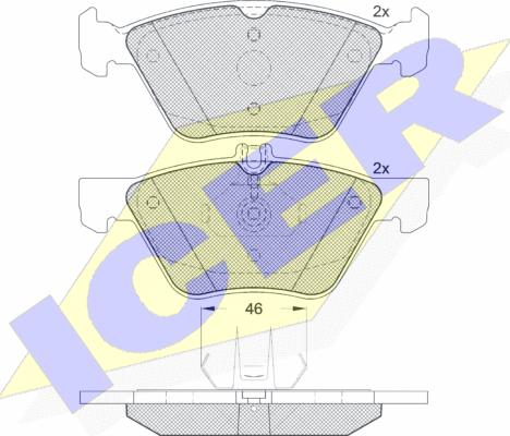 Icer 181259 - Bremžu uzliku kompl., Disku bremzes www.autospares.lv