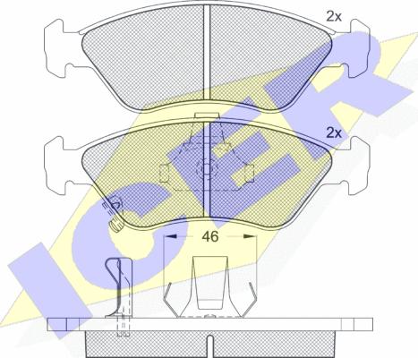 Icer 181269 - Тормозные колодки, дисковые, комплект www.autospares.lv