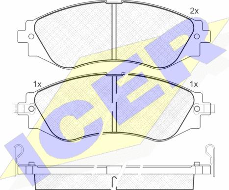 Icer 181260 - Тормозные колодки, дисковые, комплект www.autospares.lv