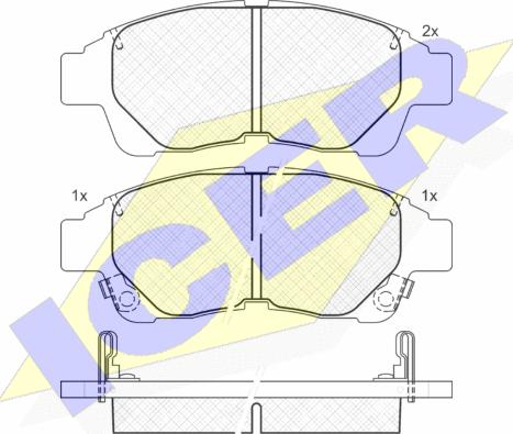 Icer 181210 - Тормозные колодки, дисковые, комплект www.autospares.lv