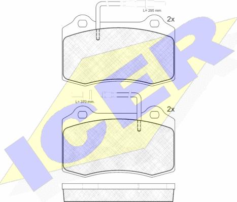 Icer 181211 - Bremžu uzliku kompl., Disku bremzes www.autospares.lv