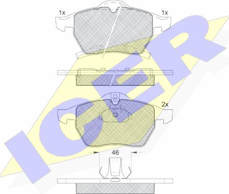 Icer 181218 - Brake Pad Set, disc brake www.autospares.lv