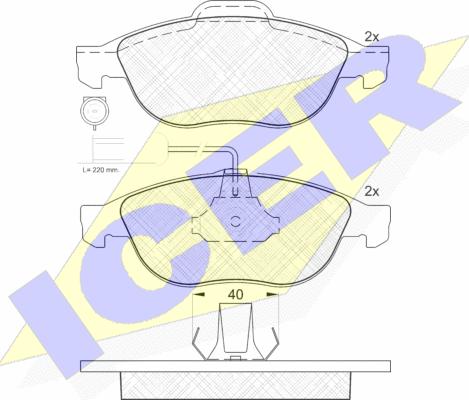 Icer 181212 - Тормозные колодки, дисковые, комплект www.autospares.lv