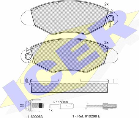 Icer 181217-203 - Тормозные колодки, дисковые, комплект www.autospares.lv