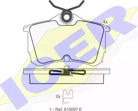 Icer 181287 - Brake Pad Set, disc brake www.autospares.lv