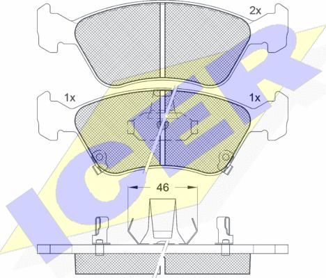 Icer 181235 - Bremžu uzliku kompl., Disku bremzes www.autospares.lv