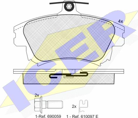 Icer 181236-208 - Brake Pad Set, disc brake www.autospares.lv