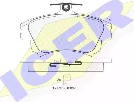 Icer 181236 - Brake Pad Set, disc brake www.autospares.lv