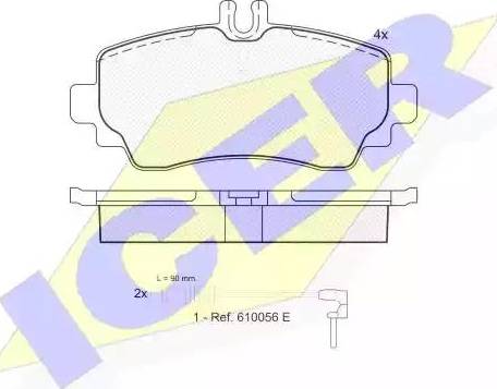 Icer 181233 - Bremžu uzliku kompl., Disku bremzes www.autospares.lv