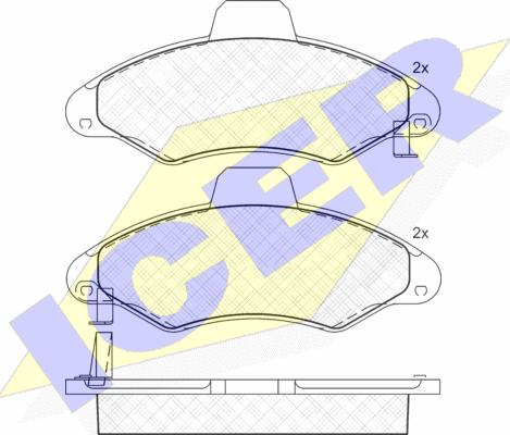 Icer 181229 - Тормозные колодки, дисковые, комплект www.autospares.lv