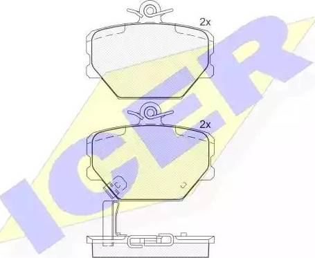 Icer 181274 - Тормозные колодки, дисковые, комплект www.autospares.lv