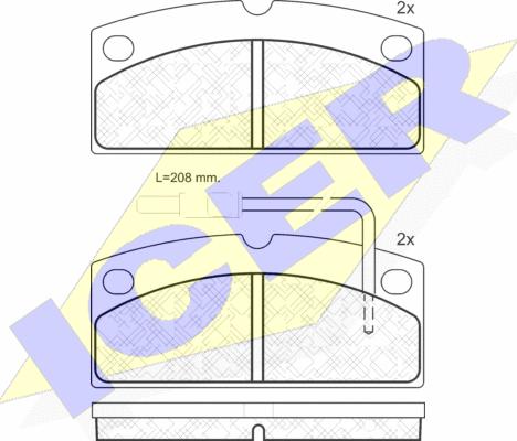 Icer 181273 - Тормозные колодки, дисковые, комплект www.autospares.lv