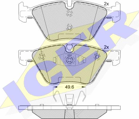 Icer 181795 - Bremžu uzliku kompl., Disku bremzes www.autospares.lv