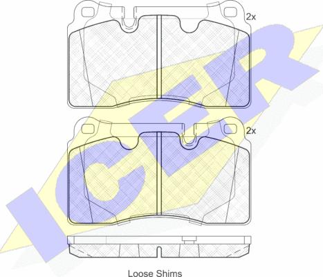 Icer 181790 - Bremžu uzliku kompl., Disku bremzes www.autospares.lv