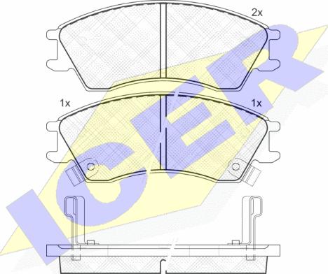 Icer 181797 - Bremžu uzliku kompl., Disku bremzes www.autospares.lv