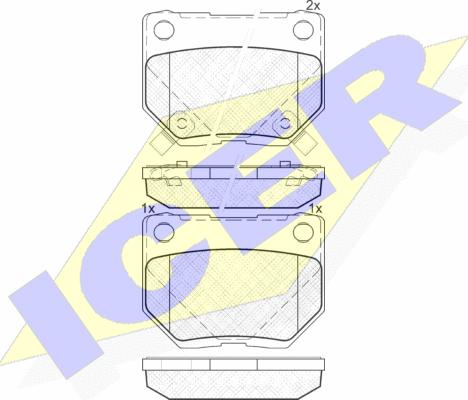 Icer 181749-200 - Brake Pad Set, disc brake www.autospares.lv