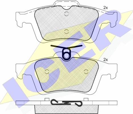 Icer 181744-396 - Bremžu uzliku kompl., Disku bremzes www.autospares.lv