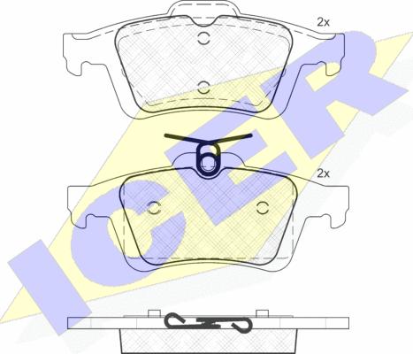 Icer 181744 - Тормозные колодки, дисковые, комплект www.autospares.lv