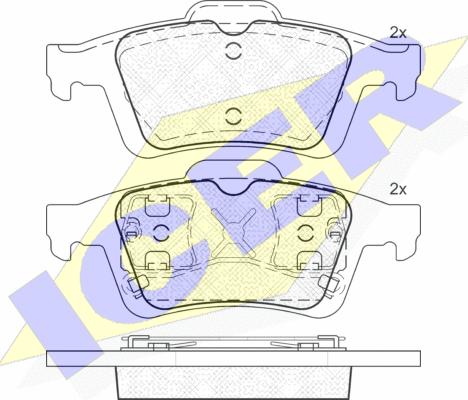 Icer 181743 - Bremžu uzliku kompl., Disku bremzes www.autospares.lv