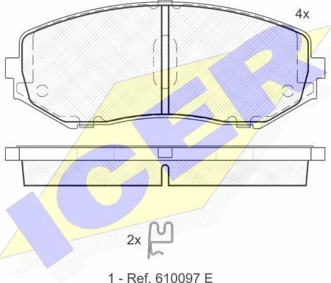 Icer 181747 - Bremžu uzliku kompl., Disku bremzes www.autospares.lv