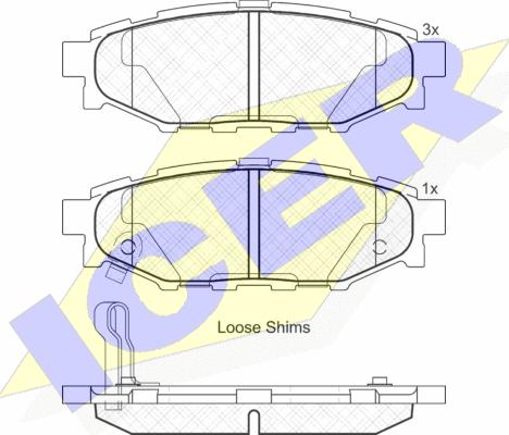 Icer 181759 - Brake Pad Set, disc brake www.autospares.lv