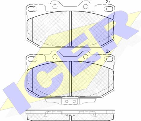 Icer 181755 - Тормозные колодки, дисковые, комплект www.autospares.lv