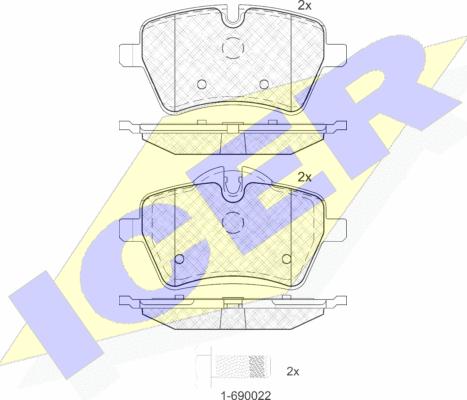 Icer 181756 - Bremžu uzliku kompl., Disku bremzes www.autospares.lv