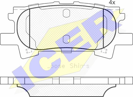 Icer 181751 - Тормозные колодки, дисковые, комплект www.autospares.lv