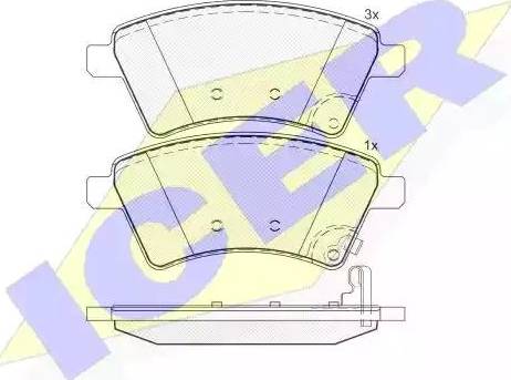 Icer 181758 - Тормозные колодки, дисковые, комплект www.autospares.lv