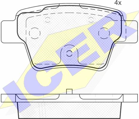 Icer 181765 - Тормозные колодки, дисковые, комплект www.autospares.lv