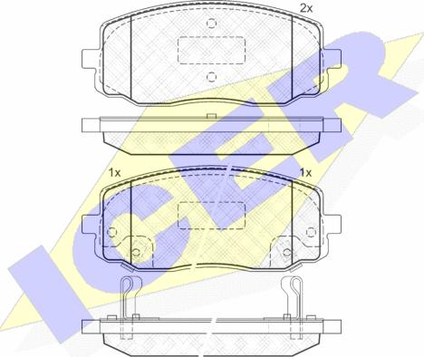 Icer 181709 - Bremžu uzliku kompl., Disku bremzes www.autospares.lv