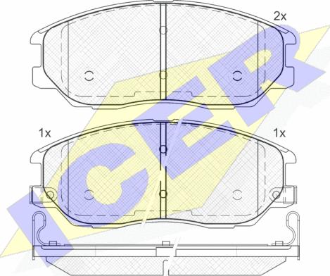 Icer 181714 - Тормозные колодки, дисковые, комплект www.autospares.lv