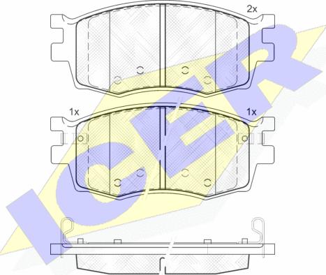 Icer 181711 - Bremžu uzliku kompl., Disku bremzes www.autospares.lv