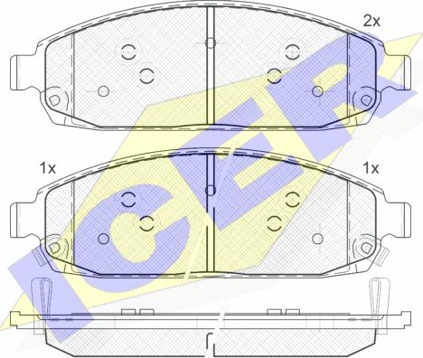 Icer 181713 - Bremžu uzliku kompl., Disku bremzes www.autospares.lv