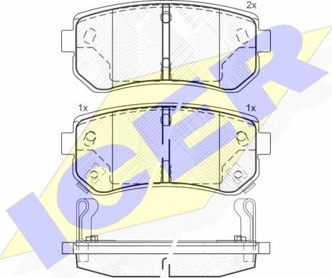 Icer 181712 - Brake Pad Set, disc brake www.autospares.lv