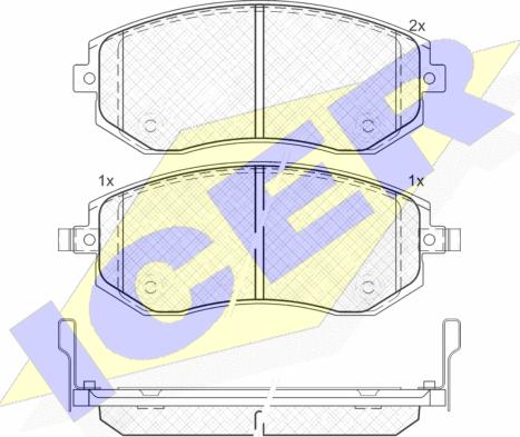 Icer 181717 - Bremžu uzliku kompl., Disku bremzes www.autospares.lv