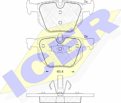 Icer 181739 - Bremžu uzliku kompl., Disku bremzes autospares.lv