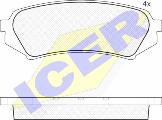 Icer 181734 - Brake Pad Set, disc brake www.autospares.lv