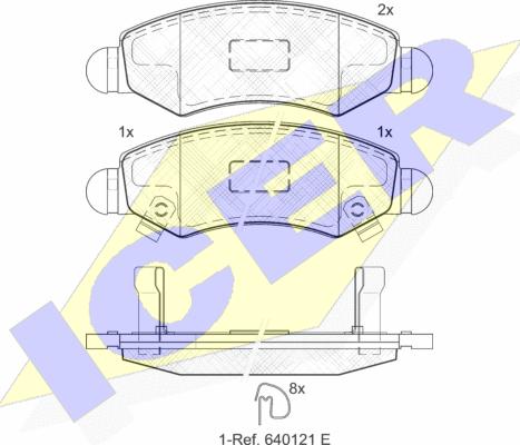 Icer 181731 - Bremžu uzliku kompl., Disku bremzes www.autospares.lv