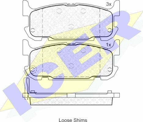 Icer 181738 - Bremžu uzliku kompl., Disku bremzes www.autospares.lv