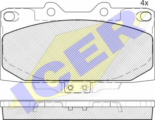 Icer 181733-203 - Тормозные колодки, дисковые, комплект www.autospares.lv